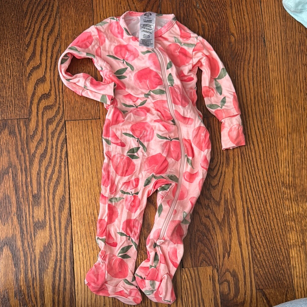 Gerber Baby Viscose (Stretch) Footed Pajamas - Just Peachy 0-3 months